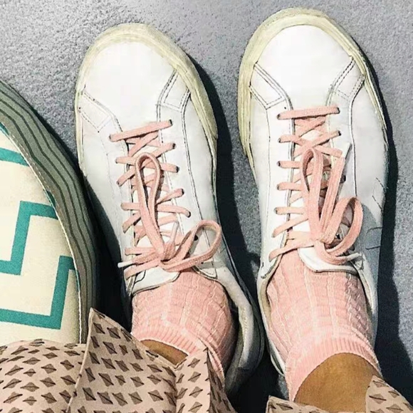 NWT Collegien Victoire Glitter Ribbed Crew Socks With Shoelace - Picture 15 of 16